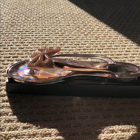 Brand new Rose gold sparkle bowed sandals!  Gorge! - Picture 5 of 8